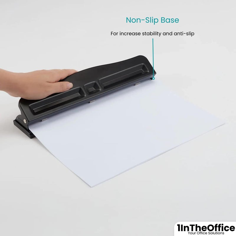1InTheOffice Adjustable Hole Punch, 3 Hole Punch 10 Sheet Capacity Hole Puncher - Image 5